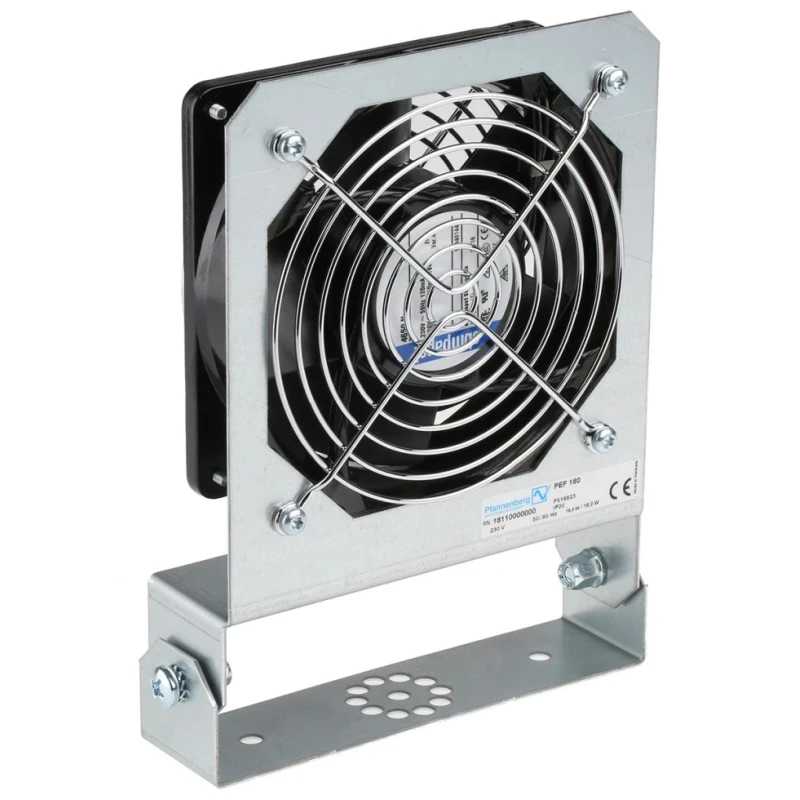 Pfannenberg Internal Enclosure Fan PEF180 Series 160 m³/h Air Flow 230V AC Wall Mount 52mm x 202mm x 52mm PEF180
