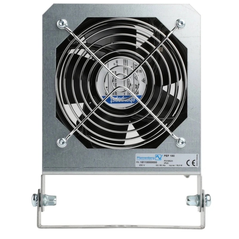 Pfannenberg Internal Enclosure Fan PEF180 Series 160 m³/h Air Flow 230V AC Wall Mount 52mm x 202mm x 52mm PEF180