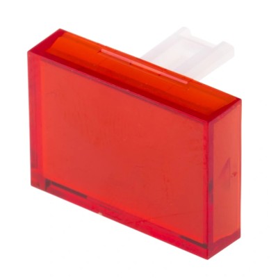 RS PRO Red Rectangular Push Button Lens for Use with SD16 Series 745-2584