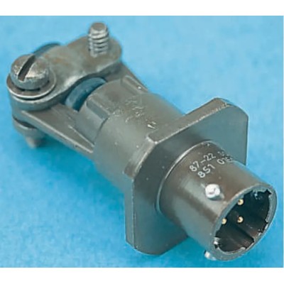 Souriau Sunbank by Eaton MIL Spec Circular Connector Copper Alloy Straight 6 Way Cable Female Connector with 85101EC106P50