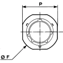 Souriau Sunbank by Eaton MIL Spec Circular Connector Copper Alloy Straight 6 Way Cable Female Connector with 85101EC106P50