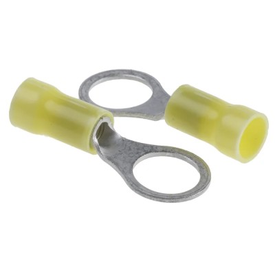 TE Connectivity PLASTI-GRIP Insulated Ring Terminal M10 Stud Size 12 AWG 10 AWG Wire Size Yellow 130677