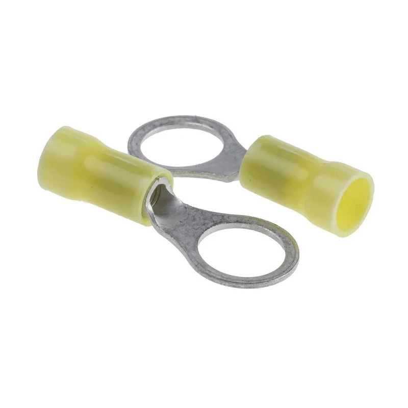 TE Connectivity PLASTI-GRIP Insulated Ring Terminal M10 Stud Size 12 AWG 10 AWG Wire Size Yellow 130677