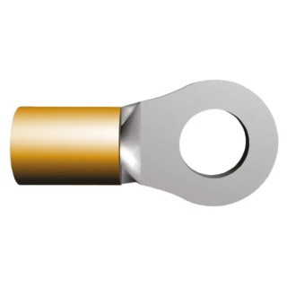 TE Connectivity STRATO-THERM Insulated Ring Terminal M2.5 Stud Size 22 AWG to 16 AWG Wire Size Orange 321884