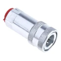 RS PRO Steel Hydraulic Quick Connect Coupling Female BSP 1/4 in 400 bar Passivated Zinc Plated 745-4704