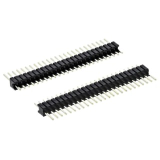 HARWIN Archer M52 Series Straight Through Hole Pin Header, 25 Contacts, 1.27 mm Pitch, 1 Row, Unshrouded M52-040023V2545