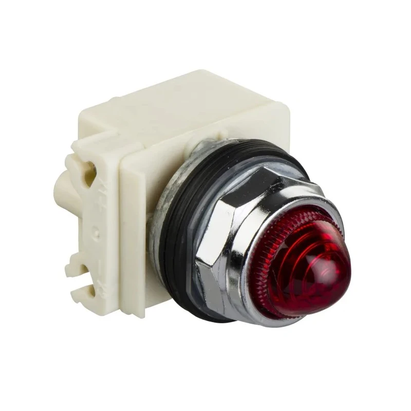 Schneider Electric Panel Mount Red LED Pilot Light Harmony 30 mm Cutout IP66 Round 9001KP40R9