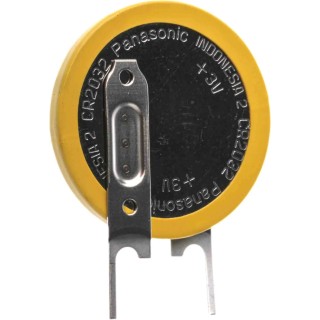 Panasonic Lithium Manganese Dioxide CR2032 Button Battery, 3 V, 190 mAh Capacity, 20 mm Diameter CR2032