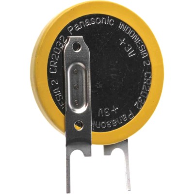 Panasonic Lithium Manganese Dioxide CR2032 Button Battery, 3 V, 190 mAh Capacity, 20 mm Diameter CR2032