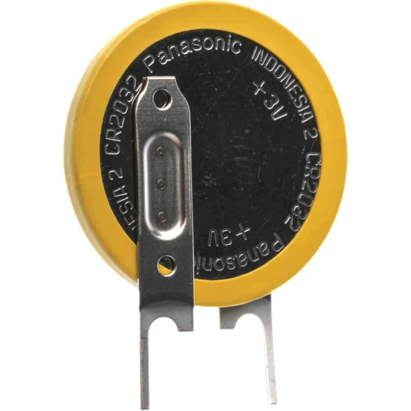 Panasonic Lithium Manganese Dioxide CR2032 Button Battery, 3 V, 190 mAh Capacity, 20 mm Diameter CR2032