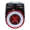 Schneider Electric Harmony Series Illuminated Mushroom Head Push Button Switch SMP Polymer 30 mm Cutout 1 CO Red 9001KR9RH13