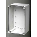 Fibox Piccolo Series Grey Transparent Lid Polycarbonate Enclosure IP66, IP67, IK08 125 mm x 230 mm x 140 mm 