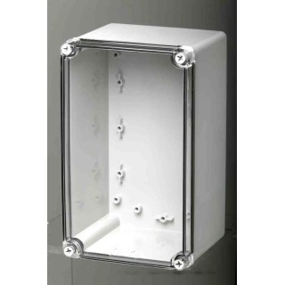 Fibox Piccolo Series Grey Transparent Lid Polycarbonate Enclosure IP66, IP67, IK08 125 mm x 230 mm x 140 mm 