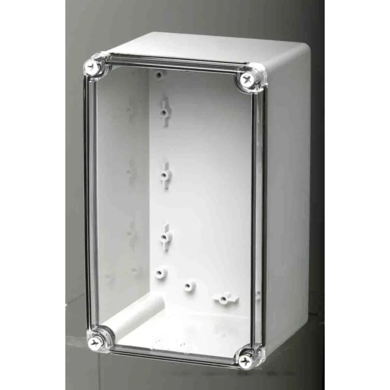 Fibox Piccolo Series Grey Transparent Lid Polycarbonate Enclosure IP66, IP67, IK08 125 mm x 230 mm x 140 mm 
