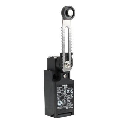Omron Roller Lever Limit Switch 1 NO/1 NC Slow Action Switching Current 4A IP67 Plastic Housing