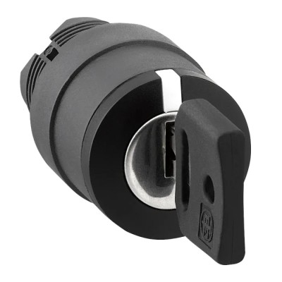 Schneider Electric Harmony 3-position Key Switch Head, Spring Return to Centre, 22mm Cutout ZB5AG1