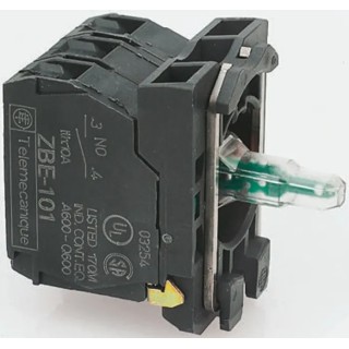 Schneider Electric Harmony Series Contact & Light Block White LED, Screw Clamp, 10A, 3x32x42mm ZB5AW0B11