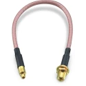 Wurth Elektronik MMCX Series RG316 Coaxial Cable 50 Ω, 152.4 mm Length, Black, Terminated RG316