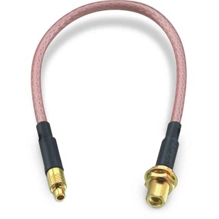 Wurth Elektronik MMCX Series RG316 Coaxial Cable 50 Ω, 152.4 mm Length, Black, Terminated RG316