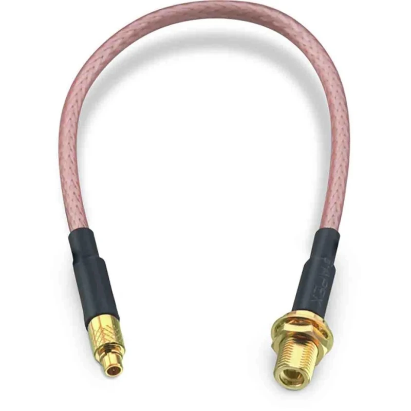 Wurth Elektronik MMCX Series RG316 Coaxial Cable 50 Ω, 152.4 mm Length, Black, Terminated RG316