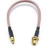 Wurth Elektronik MMCX Series RG316 Coaxial Cable 50 Ω, 152.4 mm Length, Black, Terminated RG316