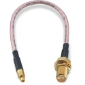 Wurth Elektronik MMCX, RP-SMA Series 152.4 mm Length RG316 Coaxial Cable 50 Ω Black Terminated RG316