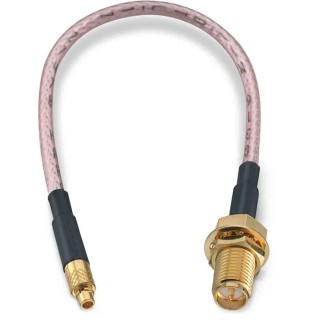 Wurth Elektronik MMCX, RP-SMA Series 152.4 mm Length RG316 Coaxial Cable 50 Ω Black Terminated RG316
