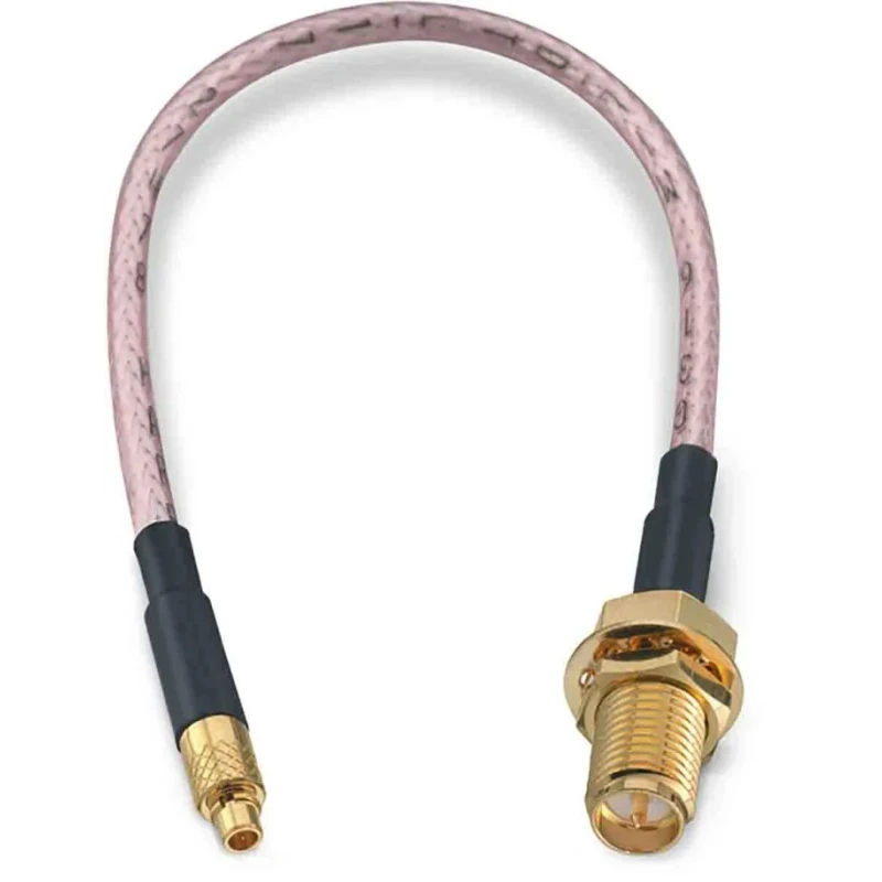 Wurth Elektronik MMCX, RP-SMA Series 152.4 mm Length RG316 Coaxial Cable 50 Ω Black Terminated RG316