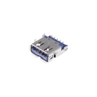Wurth Elektronik USB Type A Right Angle Through Hole Female USB 3.0 Connector 30V 250mA 692121230100