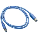 Wurth Elektronik IC Socket USB Cable Male USB Type A to Male USB 3.0 USB B Blue 1m 692903100000