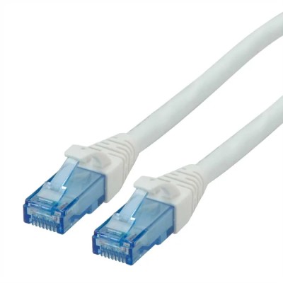 Roline Cat6a Ethernet Cable 8 Core, White, 2 m, Unshielded Unscreened Low Smoke Zero Halogen Cat6a