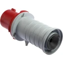 Amphenol Industrial Tough & Safe IP44 Red Cable Mount 3P+N+PE Straight Industrial Power Connector 64A 415V IP44