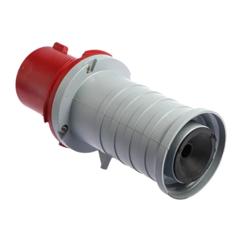 Amphenol Industrial Tough & Safe IP44 Red Cable Mount 3P+N+PE Straight Industrial Power Connector 64A 415V IP44