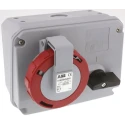 Amphenol Industrial Switchable Socket 3+N+E Pole Format, Earthing Position 6h Right Angle Industrial Interlock, 16A IP67