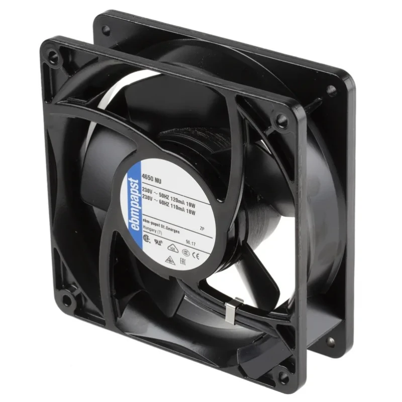 ebm-papst 4000 N Series AC Axial Fan 230V AC 19W 160 m³/h Airflow 2650 RPM IP54 119 mm x 119 mm x 38 mm 