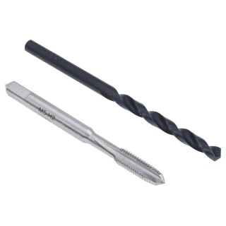 RS PRO Tap & Drill Set, M5 Thread, Metric Coarse Standard, Hand Tap, HSS, 58mm Overall Length, Black Finish 749-5691