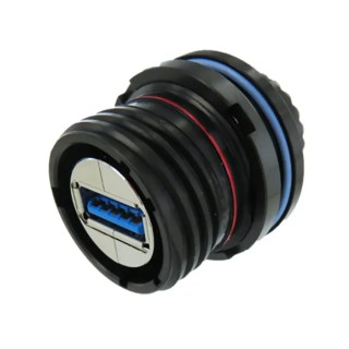 Amphenol Socapex Straight Female 1 Port Type USB Type A IP68 USB Connector USB 3.2 Gen 1 USB3FTV7ANF312