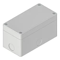 RS PRO Grey ABS CCS Push Button Enclosure, 22mm Cutout Diameter, IP65 Rated, 140x74x74 mm, Model 194-7465