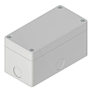 RS PRO Grey ABS CCS Push Button Enclosure, 22mm Cutout Diameter, IP65 Rated, 140x74x74 mm, Model 194-7465