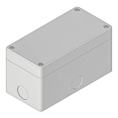 RS PRO Grey ABS CCS Push Button Enclosure, 22mm Cutout Diameter, IP65 Rated, 140x74x74 mm, Model 194-7465