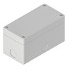 RS PRO Grey ABS CCS Push Button Enclosure, 22mm Cutout Diameter, IP65 Rated, 140x74x74 mm, Model 194-7465