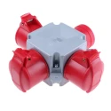 Amphenol Industrial Easy & Safe IP44 Red Industrial Power Connector Adapter 16A 415V IP44 2CMA168124R1000 416T6