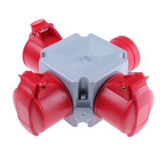 Amphenol Industrial Easy & Safe IP44 Red Industrial Power Connector Adapter 16A 415V IP44 2CMA168124R1000 416T6
