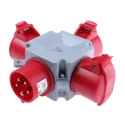 Amphenol Industrial Easy & Safe IP44 Red Industrial Power Connector Adapter 16A 415V IP44 2CMA168124R1000 416T6
