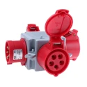Amphenol Industrial Easy & Safe IP44 Red Industrial Power Connector Adapter 16A 415V IP44 2CMA168124R1000 416T6