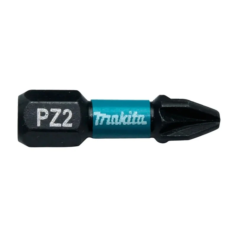 Makita Hex Screwdriver Bit 6.35 mm Tip PZ2, Hex Drive, 25 mm Overall Length B-63644