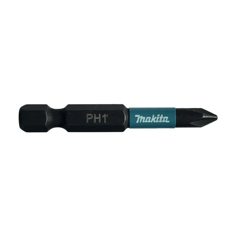 Makita Hex Screwdriver Bit, 6.35 mm Drive Size, PH1 Tip, Hex Drive, 50 mm Overall Length B-63719