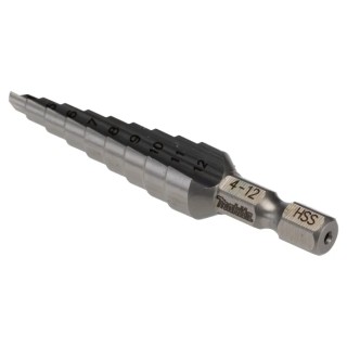 Makita Drill Bit HSS 4 to 12 mm Hex Shank 0.25in Diameter D-40082