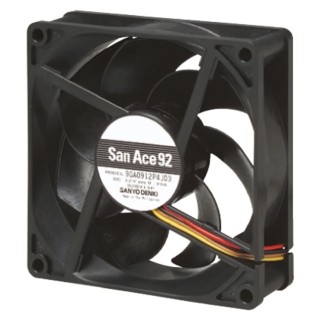 Sanyo Denki San Ace 9S Series Axial Fan 92 mm Square Frame 12V DC 1.68 W 140 mA 75.6 m³/h 2650 rpm 9S0912F4011