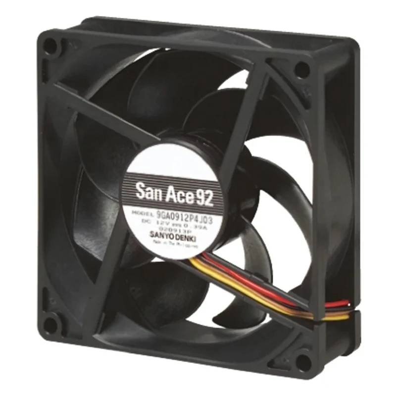 Sanyo Denki San Ace 9S Series Axial Fan 92 mm Square Frame 12V DC 1.68 W 140 mA 75.6 m³/h 2650 rpm 9S0912F4011